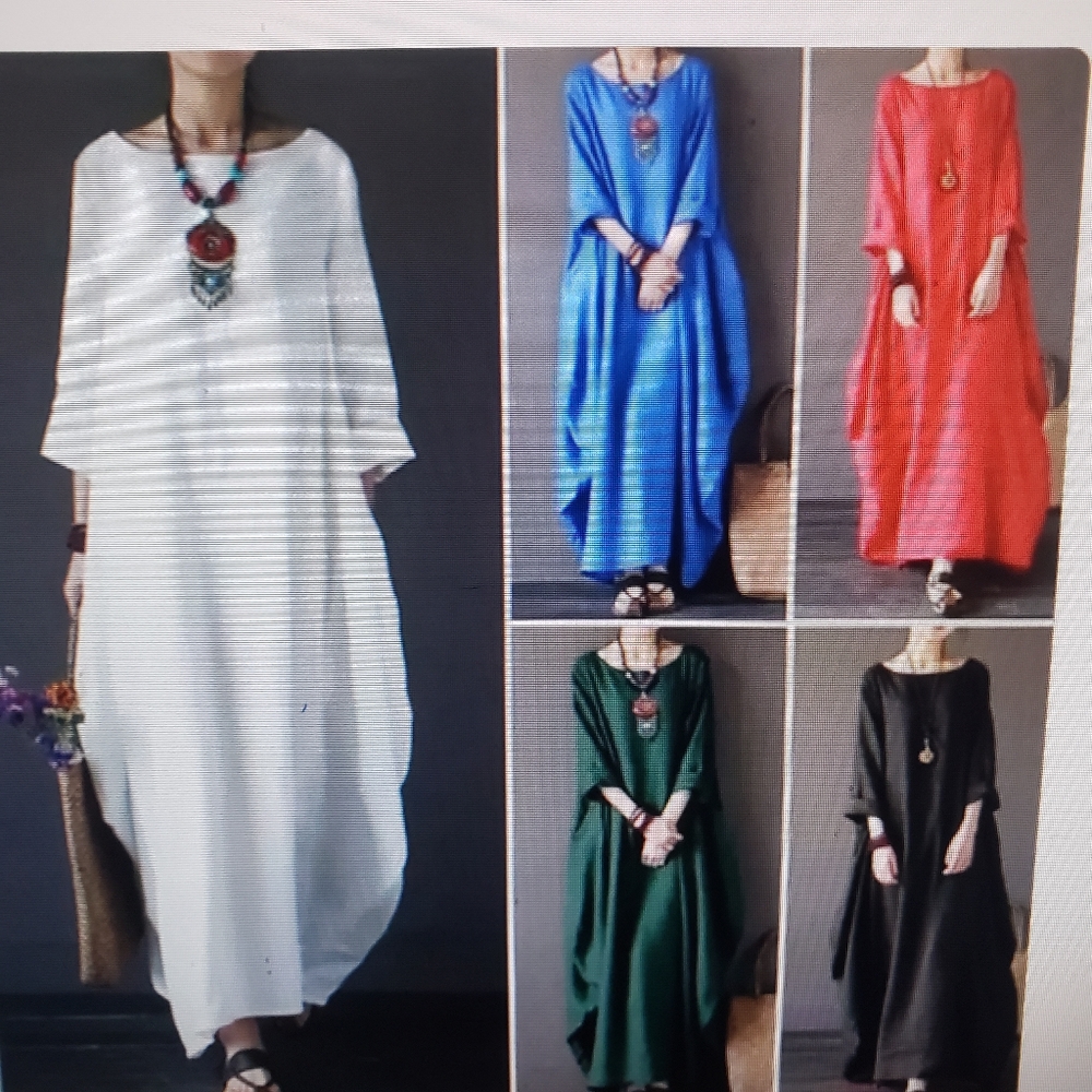 Loose Waist Long Dress
